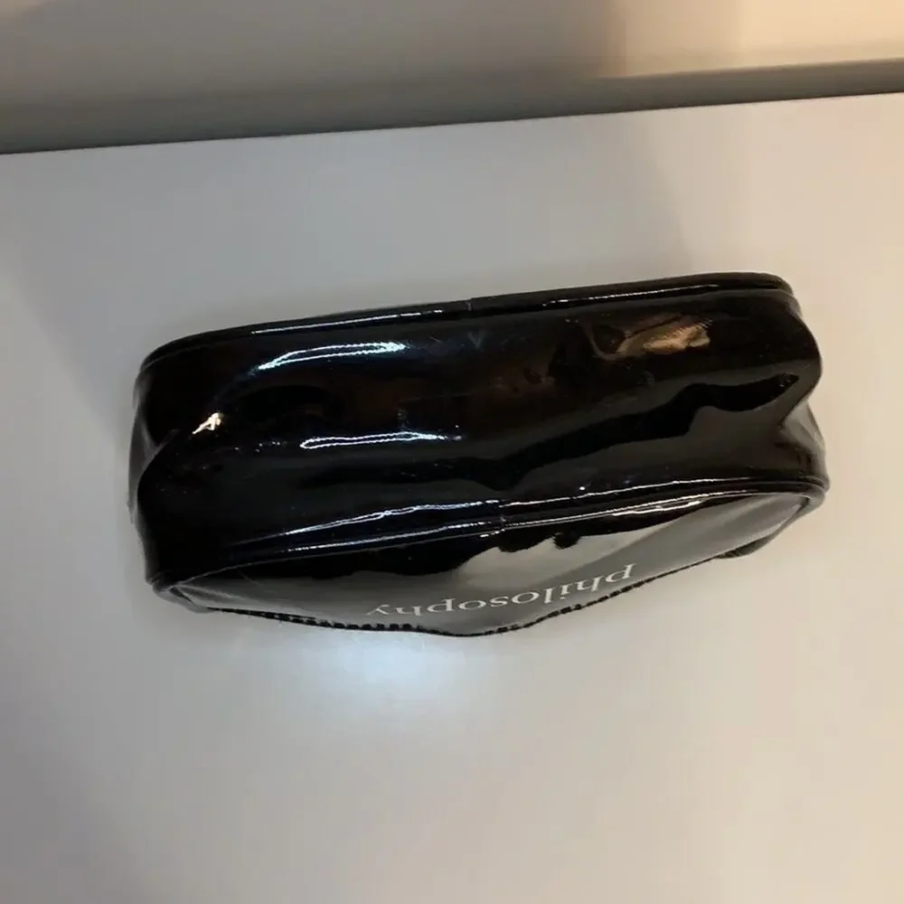 Philosophy Bag Makeup Cosmetic Bag Black and White